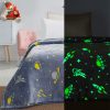 Beauty Home Κουβέρτα μονή φωσφορίζουσα Flash Art 6092 160x220 Γαλάζιο