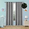 Beauty Home Κουρτίνα φωσφορίζουσα με 8 κρίκους Art 6140 140x260 Γκρι