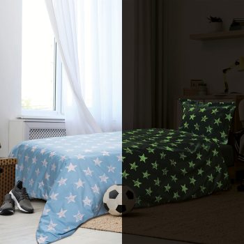 Beauty Home Σετ σεντόνια μονά φωσφοριζέ Gaspar Art 6160 170x240 Γαλάζιο