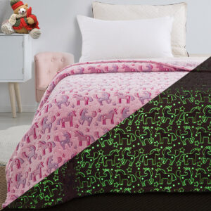 Κουβέρτα μονή φωσφορίζουσα Art 6148 160x220 Ροζ Beauty Home