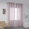 Beauty Home Κουρτίνα γάζα με σενίλ και 8 μεταλλικούς κρίκους Art 8441 140x270 Ροζ