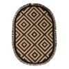 Beauty Home Οβάλ 100x150 ψάθα με κρόσια Sol Art 9755 Μπεζ