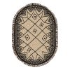 Beauty Home Οβάλ 100x150 ψάθα με κρόσια Sol Art 9757 Μπεζ