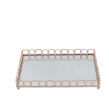 ΔΙΣΚΟΣ ΟΡΘΟΓΩΝ. ΜΕΤΑΛΛΙΚΟΣ ROSE-GOLD ΜΕ ΚΑΘΡΕΦΤΗ 45Χ30Χ5
