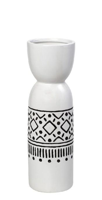 BAZO ΚΕΡΑΜΙΚ. ΛΕΥΚΟ TRIBAL 12Χ12Χ37