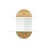 Ραφιέρα τοίχου Lynx pakoworld φυσικό-λευκό 67x22x74εκ 119-001094