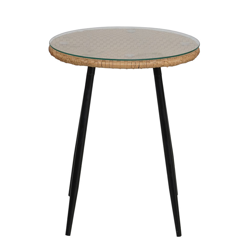 Σαλόνι Naoki σετ 3τεμ μαύρο μέταλλο και pe rattan σε φυσική απόχρωση - Image 5