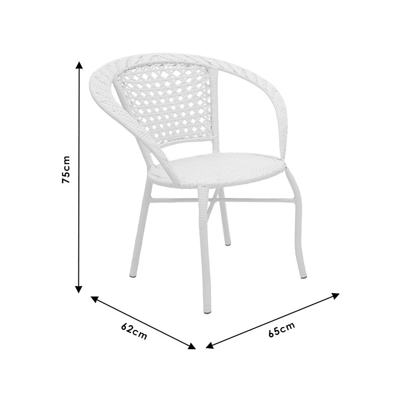 Σαλόνι Saylor σετ 3τεμ μέταλλο-pe rattan καφέ - Image 4
