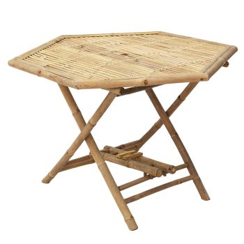 Τραπέζι Nando pakoworld πτυσσόμενο bamboo φυσικό 114x100x75εκ 141-000016