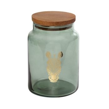 JUNGLE ZEBRA ΠΡΑΣΙΝΟ ΔΟΧΕΙΟ ΜΕ ΚΑΠΑΚΙ 890ML 10X14