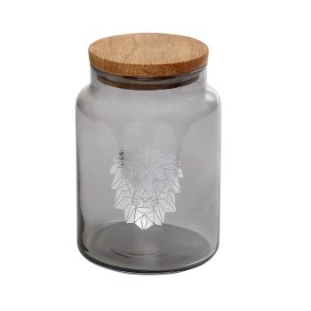 JUNGLE LION ΑΣΗΜΙ ΔΟΧΕΙΟ ΜΕ ΚΑΠΑΚΙ 890ML 10X14
