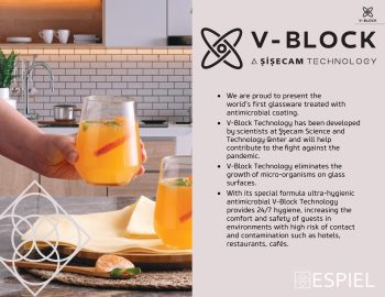 Alternative view of V-BLOCK CASABLANCA TEMPERED JUICE 140CC 7.6CM P/1728 GB6.OB24.