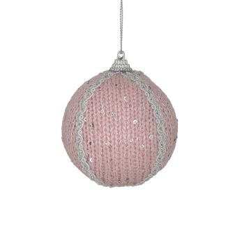 INART S/6 ΜΠΑΛΑ XMAS POLYFOAM ΡΟΖ/ΑΣΗΜΙ Φ8Χ8 Ροζ-Μωβ
