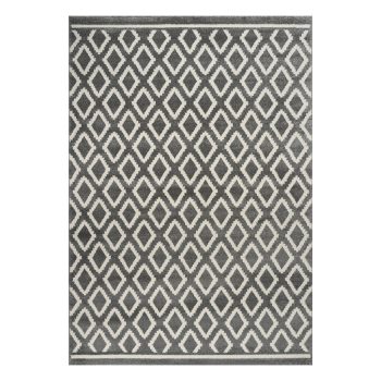 Beauty Home Πατάκι Vibe Art 9576 67x150 Grey White Γκρι Λευκό