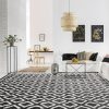 Beauty Home Πατάκι Vibe Art 9577 67x150 Stone White Ανθρακί Λευκό