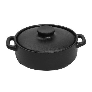 LAVA ΚΑΤΣΑΡΟΛΑ ΡΗΧΗ STONEWARE ΜΑΥΡΗ 30χ23.5χ7.8ΕΚ. NOL103 Espiel