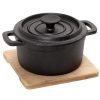 ΚΑΤΣΑΡΟΛΑ CAST-IRON ΜΑΥΡΗ 19Χ15Χ10ΕΚ ΜΕ ΒΑΣΗ BAMBO SAG106 Espiel