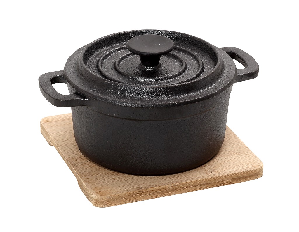 ΚΑΤΣΑΡΟΛΑ CAST-IRON ΜΑΥΡΗ 19Χ15Χ10ΕΚ ΜΕ ΒΑΣΗ BAMBO SAG106 Espiel