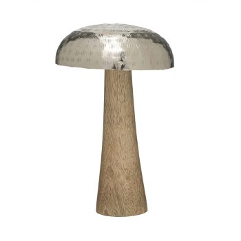 INART ΜΑΝΙΤΑΡΙ ΞΥΛΙΝΟ/ΑΛΟΥΜΙΝΕΝΙΟ NATURAL/ΑΣΗΜΙ Φ14Χ21 Φυσικό μπεζ