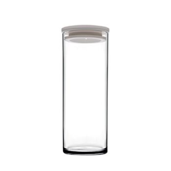 BREAKFAST CLUB JAR W/WHITE LID 1230CC H: 23