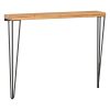 Κονσόλα Tetty pakoworld καρυδί-μαύρο 90x14x75εκ 120-000306