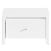 Κομοδίνο Fansi pakoworld λευκό 51x40.5x33.5εκ 195-000019