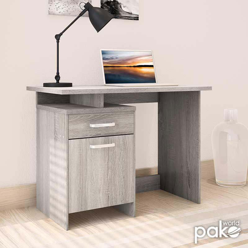 Γραφείο εργασίας Looney χρώμα white wash 100x55x75εκ - Image 2