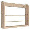 Ραφιέρα τοίχου Rana pakoworld φυσικό-χρυσό gloss 53x7x35εκ 191-000021