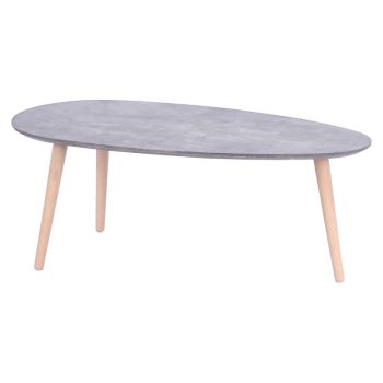 Τραπέζι σαλονιού HAMILTON pakoworld χρώμα γκρι cement-φυσικό 89x48x33εκ 058-000049