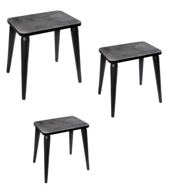 ΤΡΑΠΕΖΑΚΙ ΟΡΘΟΓ. SET/3 ΓΚΡΙ MDF 60-45-30ΕΚ SOY105 Espiel