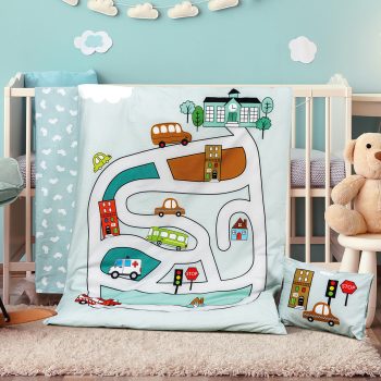 Beauty Home Σετ σεντόνια βρεφικά Road Art 5184 120x160 Εμπριμέ