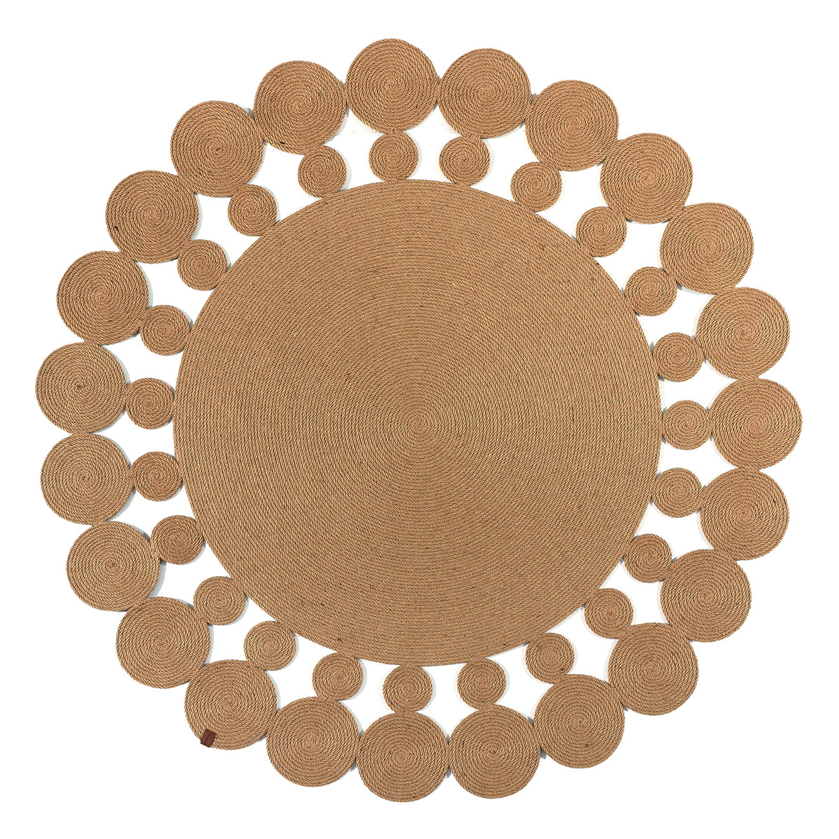 Beauty Home Ροτόντα από Γιούτα 150x150 Natural Jute Art 9137 Μπέζ
