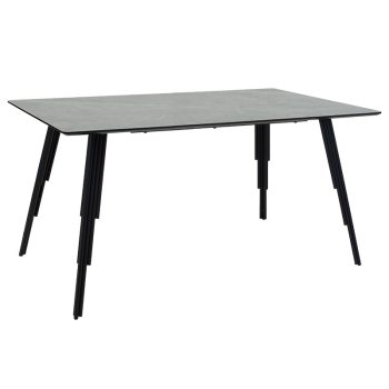 Τραπέζι Lifo pakoworld MDF ανθρακί cement-μαύρο 140x80x75εκ 096-000026