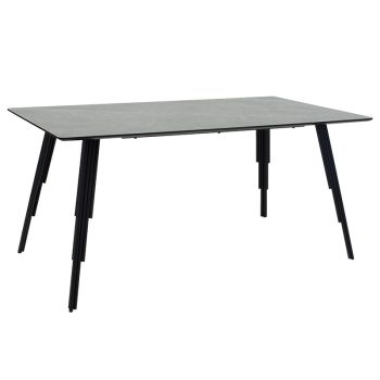 Τραπέζι Lifo pakoworld MDF ανθρακί cement-μαύρο 160x90x75εκ 096-000029