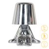 Επιτραπέζιο φωτιστικό Radiance pakoworld LED ασημί Φ15x17εκ 009-000114