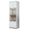 Ραφιέρα επιδαπέδια Rowan pakoworld λευκό-καρυδί 60x42x182εκ 182-000013