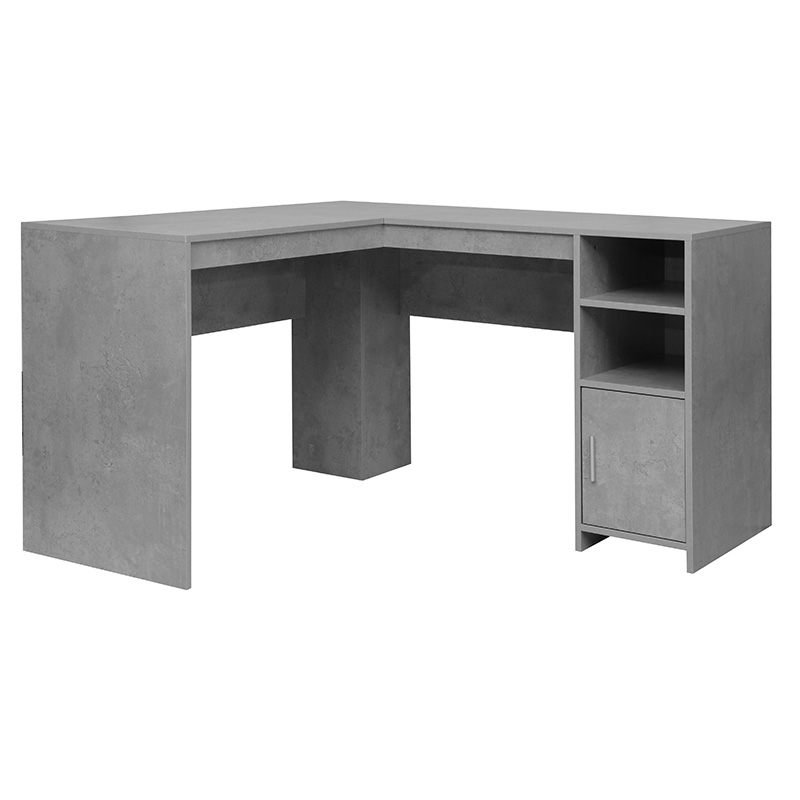 Γωνιακό γραφείο Matera pakoworld γκρι cement 120x120x76εκ 225-000004
