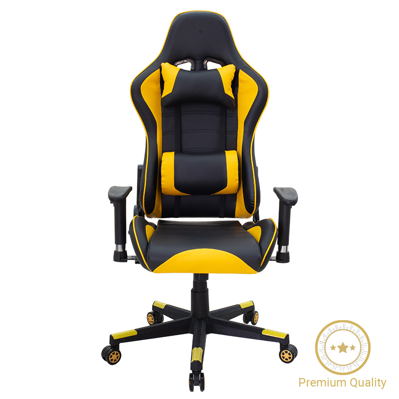 Καρέκλα γραφείου gaming Miel pakoworld PU μαύρο-κίτρινο 232-000001