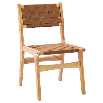Καρέκλα Ridley pakoworld ξύλο-pu φυσικό 236-000008