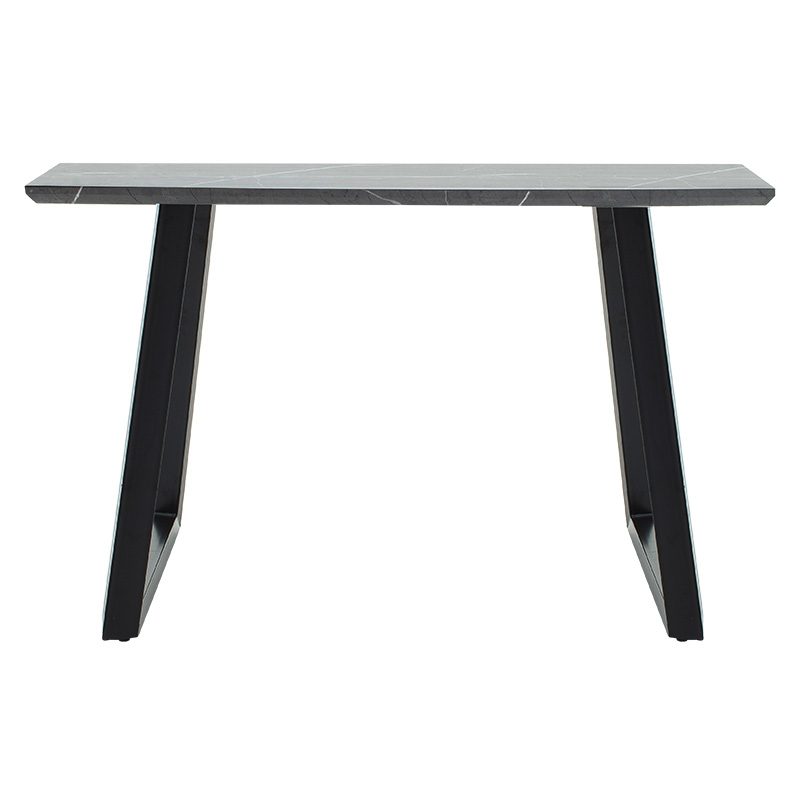 Κονσόλα Rouse MDF μαύρου μαρμάρου-μαύρο 120x40x78εκ - Image 2