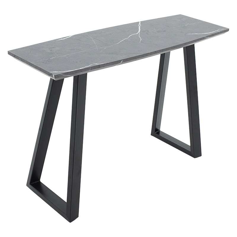 Κονσόλα Rouse MDF μαύρου μαρμάρου-μαύρο 120x40x78εκ - Image 3