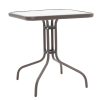 Τραπέζι Watson pakoworld μέταλλο καφέ-γυαλί 70x70x70εκ 130-000032