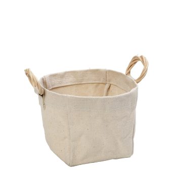 ΔΟΧΕΙΟ COTTON ΜΕ ΛΑΒΗ RATTAN 15Χ15Χ15ΕΚ AMN128 Espiel