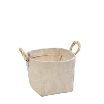 ΔΟΧΕΙΟ COTTON ΜΕ ΛΑΒΗ RATTAN 12Χ12Χ12ΕΚ AMN127 Espiel
