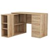 Γραφείο γωνιακό Polina pakoworld φυσικό 120x100x75εκ 230-000018