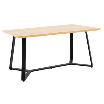 Tραπέζι Gemma pakoworld sonoma-μαύρο 160x90x75εκ 235-000019