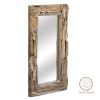 Καθρέπτης Areli pakoworld μασίφ ξύλο φυσικό 60x6x120εκ 238-000011
