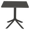 Τραπέζι Groovy pakoworld PP ανθρακί 80x80x74.5εκ 253-000008