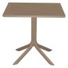Τραπέζι Groovy pakoworld PP cappucino 80x80x74.5εκ 253-000009