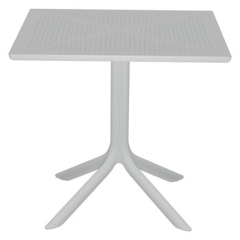 Τραπέζι Groovy pakoworld PP λευκό 80x80x74.5εκ 253-000010